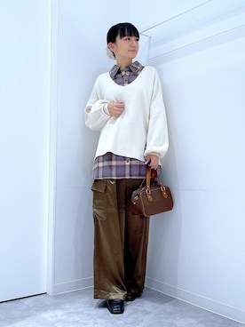 あおき@LAKOLE海老名さん（レディース・156cm）の冬コーディネート