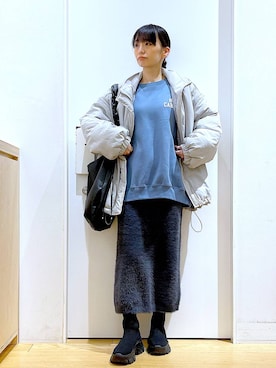 あおき@LAKOLE海老名さん（レディース・156cm）の冬コーディネート
