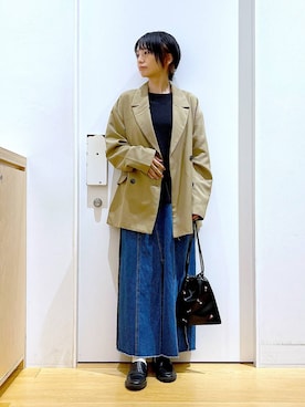 あおき@LAKOLE海老名さん（レディース・156cm）の秋コーディネート