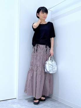 「LAKOLE（ラコレ）のアイテム（サンダル）」を使った、あおき@LAKOLE海老名さん（レディース・156cm）の夏コーディネート