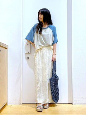 あおき@LAKOLE海老名さん（レディース・156cm）の夏コーディネート