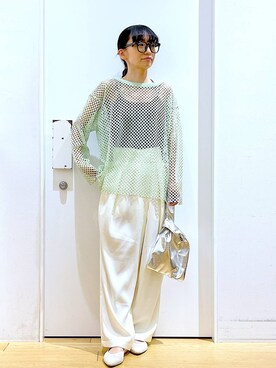 あおき@LAKOLE海老名さん（レディース・156cm）の春コーディネート