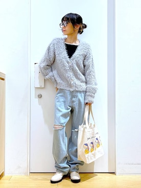 あおき@LAKOLE海老名さん(レディース・156cm)の冬コーディネート