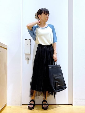 あおき@LAKOLE海老名さん(レディース・156cm)の夏コーディネート