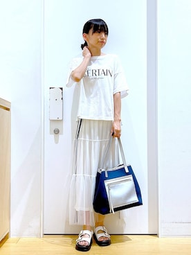 あおき@LAKOLE海老名さん(レディース・156cm)の夏コーディネート