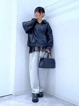 あおき@LAKOLE海老名さん(レディース・156cm)の冬コーディネート