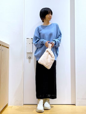 あおき@LAKOLE海老名さん（レディース・156cm）の冬コーディネート