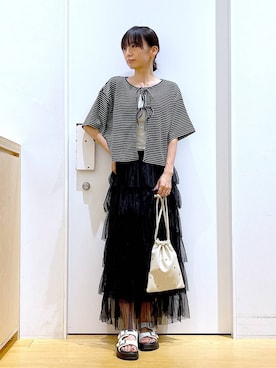 あおき@LAKOLE海老名さん(レディース・156cm)の夏コーディネート