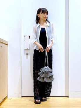 あおき@LAKOLE海老名さん(レディース・156cm)の夏コーディネート