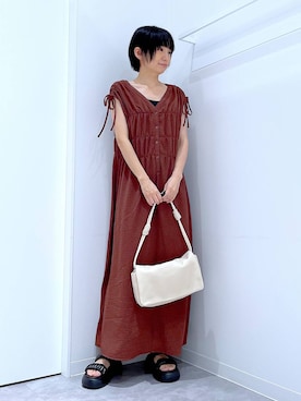 「LAKOLE（ラコレ）のアイテム（サンダル）」を使った、あおき@LAKOLE海老名さん（レディース・156cm）の夏コーディネート