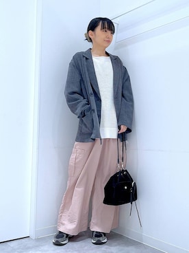 「LAKOLE（ラコレ）のアイテム（パンツ）」を使った、あおき@LAKOLE海老名さん（レディース・156cm）の春コーディネート