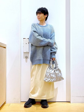 あおき@LAKOLE海老名さん（レディース・156cm）の冬コーディネート