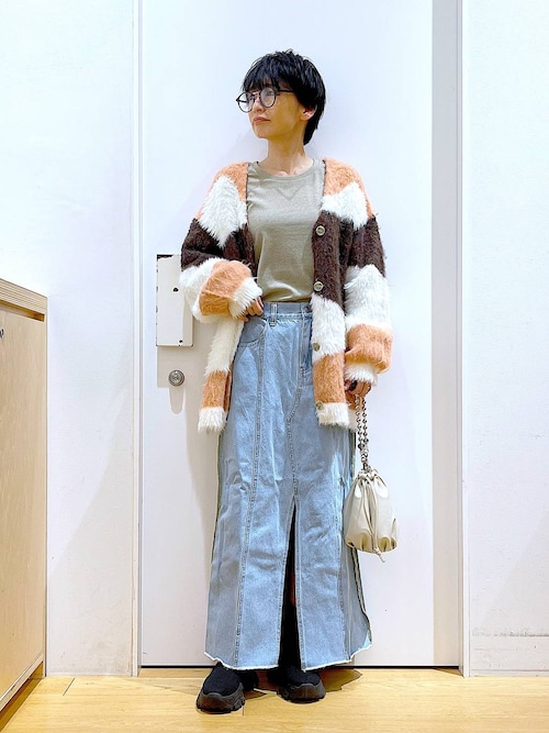 セール】インターシャ配色カーディガン / 150985（カーディガン