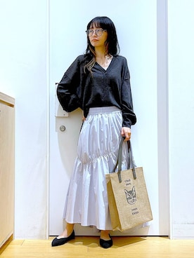 あおき@LAKOLE海老名さん（レディース・156cm）の春コーディネート