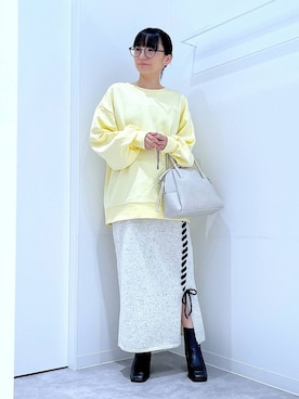 「アイテム（ボストンバッグ、グレー系）」を使った、あおき@LAKOLE海老名さん（レディース・156cm）の秋コーディネート