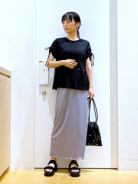 あおき@LAKOLE海老名さん（レディース・156cm）の夏コーディネート