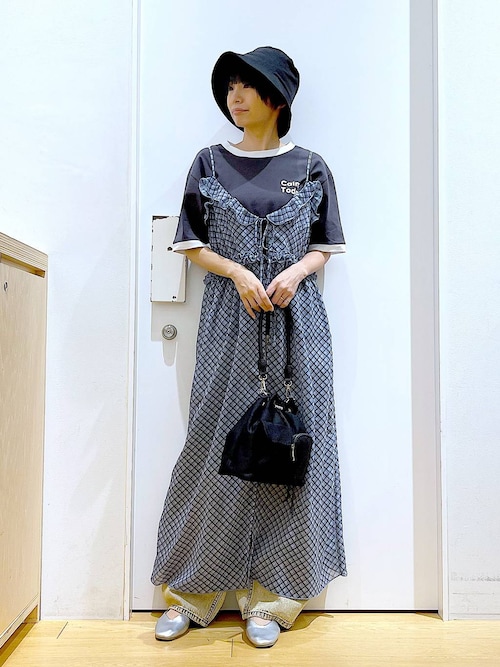 セール】シアーチェックフリルワンピース / 322160（ワンピース
