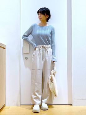 あおき@LAKOLE海老名さん（レディース・156cm）の冬コーディネート