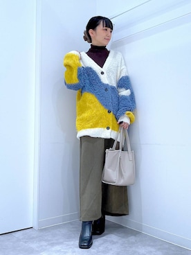 あおき@LAKOLE海老名さん（レディース・156cm）の冬コーディネート