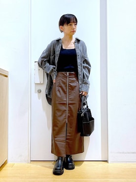 あおき@LAKOLE海老名さん（レディース・156cm）の秋コーディネート