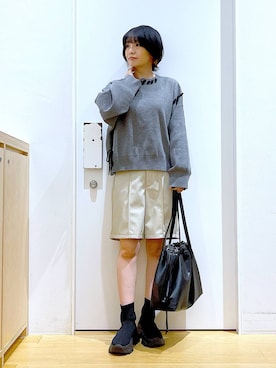 あおき@LAKOLE海老名さん(レディース・156cm)の冬コーディネート