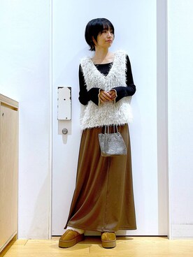 「LAKOLE（ラコレ）のアイテム（その他シューズ）」を使った、あおき@LAKOLE海老名さん（レディース・156cm）の秋コーディネート
