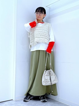 あおき@LAKOLE海老名さん(レディース・156cm)の冬コーディネート