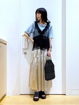 あおき@LAKOLE海老名さん(レディース・156cm)の夏コーディネート