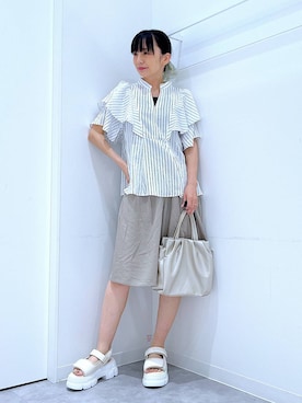 あおき@LAKOLE海老名さん（レディース・156cm）の夏コーディネート