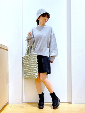 あおき@LAKOLE海老名さん（レディース・156cm）の冬コーディネート