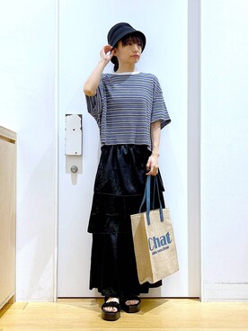 あおき@LAKOLE海老名さん（レディース・156cm）の夏コーディネート