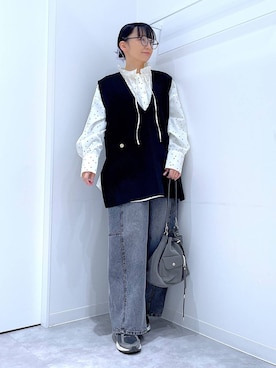 あおき@LAKOLE海老名さん（レディース・156cm）の春コーディネート