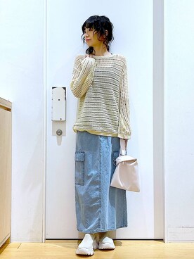 あおき@LAKOLE海老名さん（レディース・156cm）の春コーディネート