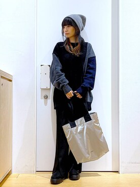 あおき@LAKOLE海老名さん(レディース・156cm)の冬コーディネート