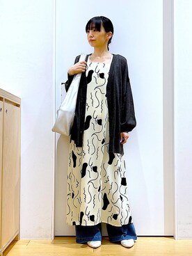 あおき@LAKOLE海老名さん（レディース・156cm）の春コーディネート