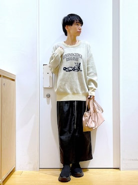 あおき@LAKOLE海老名さん(レディース・156cm)の冬コーディネート