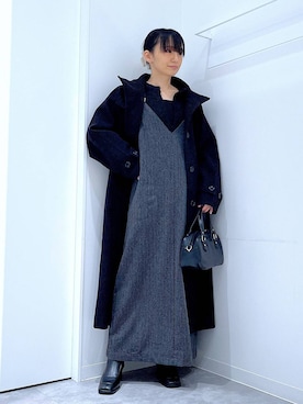 あおき@LAKOLE海老名さん（レディース・156cm）の冬コーディネート