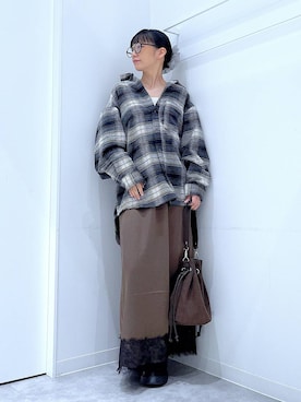 「LAKOLE（ラコレ）のアイテム」を使った、あおき@LAKOLE海老名さん（レディース・156cm）の秋コーディネート