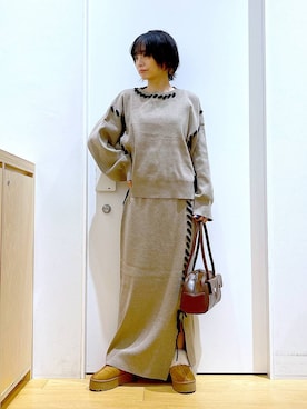 「LAKOLE（ラコレ）のアイテム（その他シューズ）」を使った、あおき@LAKOLE海老名さん（レディース・156cm）の秋コーディネート