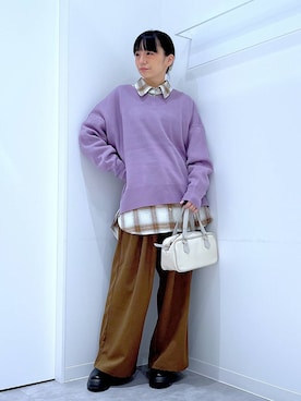 「アイテム（バレッタ/ヘアクリップ）」を使った、あおき@LAKOLE海老名さん（レディース・156cm）の冬コーディネート