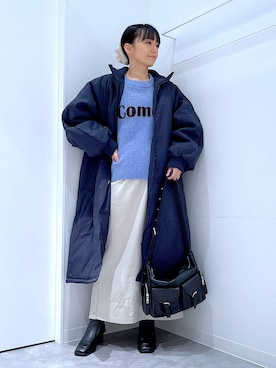 あおき@LAKOLE海老名さん（レディース・156cm）の冬コーディネート