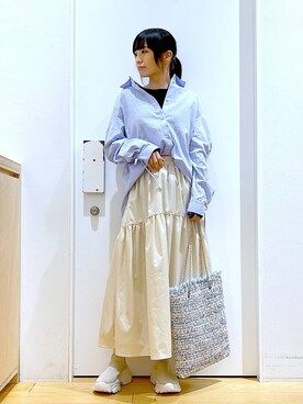 あおき@LAKOLE海老名さん(レディース・156cm)の春コーディネート