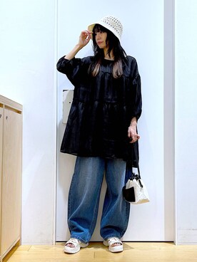 あおき@LAKOLE海老名さん(レディース・156cm)の夏コーディネート