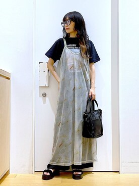 あおき@LAKOLE海老名さん（レディース・156cm）の夏コーディネート
