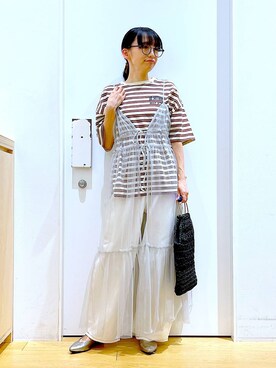 あおき@LAKOLE海老名さん（レディース・156cm）の春コーディネート