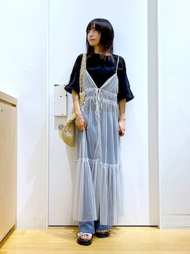 あおき@LAKOLE海老名さん（レディース・156cm）の夏コーディネート