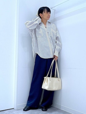 「LAKOLE（ラコレ）のアイテム（パンツ）」を使った、あおき@LAKOLE海老名さん（レディース・156cm）の春コーディネート