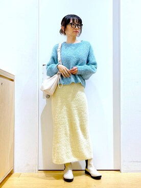 あおき@LAKOLE海老名さん（レディース・156cm）の冬コーディネート