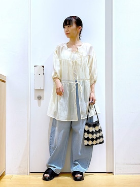 あおき@LAKOLE海老名さん(レディース・156cm)の夏コーディネート