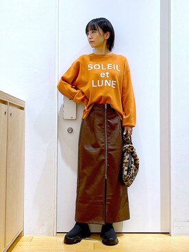 あおき@LAKOLE海老名さん（レディース・156cm）の秋コーディネート